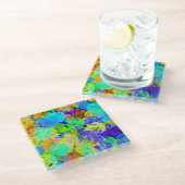 Lass mich in Ruhe! Glasuntersetzer (Schrägansicht)