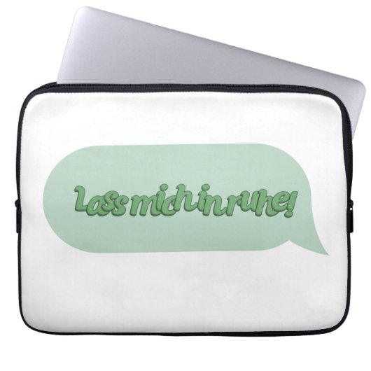 Lass mich in Ruhe! Laptopschutzhülle (Vorderseite)