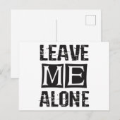 Lass Mich In Ruhe Postkarte (Vorne/Hinten)