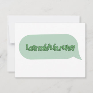Lass mich in Ruhe! RSVP Karte