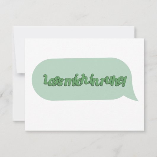 Lass mich in Ruhe! RSVP Karte (Vorderseite)