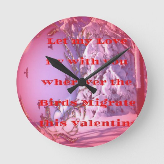 Lass mich mit dir zu valentine.png runde wanduhr (Vorderseite)