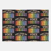 Lass mich nicht Daddy Voice Gay Rainbow Pride benu Geschenkpapier Set (Vorderseite)