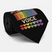 Lass mich nicht Daddy Voice Gay Rainbow Pride benu Krawatte (Gerollt)