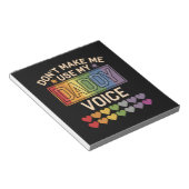 Lass mich nicht Daddy Voice Gay Rainbow Pride benu Notizblock (angewinkelt)