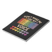 Lass mich nicht Daddy Voice Gay Rainbow Pride benu Notizblock (Rotiert)