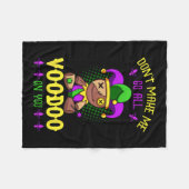 Lass mich nicht den ganzen Voodoo auf deinen Mardi Fleecedecke (Vorderseite (Horizontal))