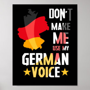 Lass mich nicht meine deutsche Stimme Deutsch verw Poster