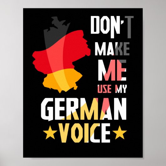 Lass mich nicht meine deutsche Stimme Deutsch verw Poster (Vorne)