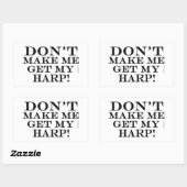 Lass mich nicht meine Harfe holen Rechteckiger Aufkleber (Blatt)