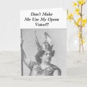 Lass mich nicht meine Opernstimme benutzen Karte (Gelbe Blume)