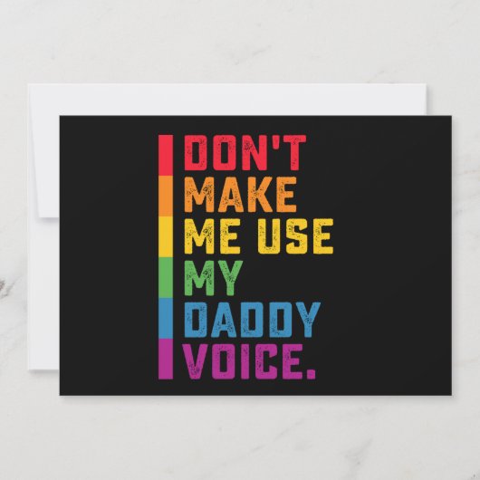 Lass mich nicht meinen Daddy Voice Funny Gay LGBTQ Einladung (Vorderseite)