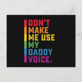 Lass mich nicht meinen Daddy Voice Funny Gay LGBTQ Postkarte (Vorderseite)