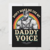 Lass mich nicht meinen Daddy Voice Gay LGBTQ benut Einladung (Vorderseite)