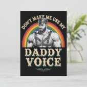 Lass mich nicht meinen Daddy Voice Gay LGBTQ benut Einladung (Stehend Vorderseite)