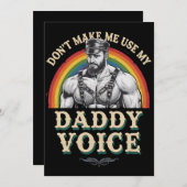 Lass mich nicht meinen Daddy Voice Gay LGBTQ benut Einladung (Vorne/Hinten)