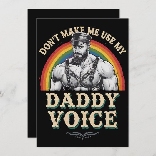 Lass mich nicht meinen Daddy Voice Gay LGBTQ benut Einladung (Vorne/Hinten)