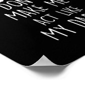 Lass mich nicht so tun wie mein Vater Poster (Ecke)