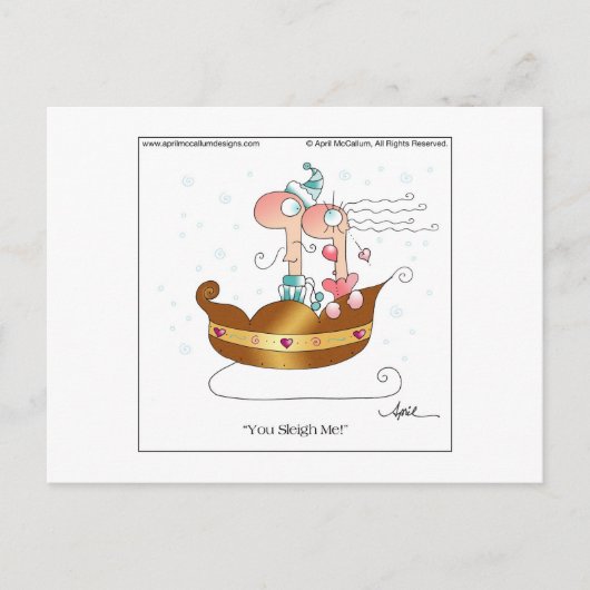 LASS MICH! Postkarte bis April McCallum (Vorderseite)
