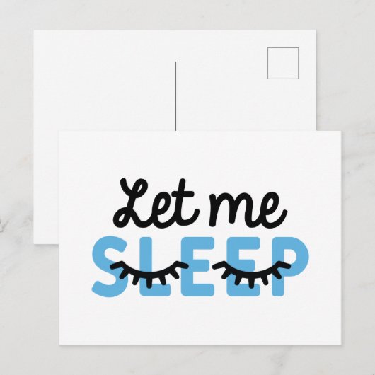 Lass mich schlafen postkarte (Vorne/Hinten)