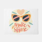 Lass mich strahlen Zitat Süße Retro-Sonnenbrille Fußmatte (Vorderseite)