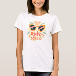 Lass mich strahlen Zitat Süße Retro-Sonnenbrille T-Shirt