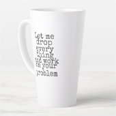 Lass mir alles fallen lassen und an deinem Problem Milchtasse (Linke Ecke)