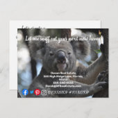 Lass mir beim Ausschnüffeln von echten Anwesen Mar Postkarte (Vorne/Hinten)