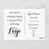 Lass mir beim Ausschnüffeln von echten Anwesen Mar Postkarte (Rückseite)