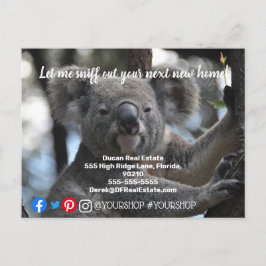 Lass mir beim Ausschnüffeln von echten Anwesen Mar Postkarte