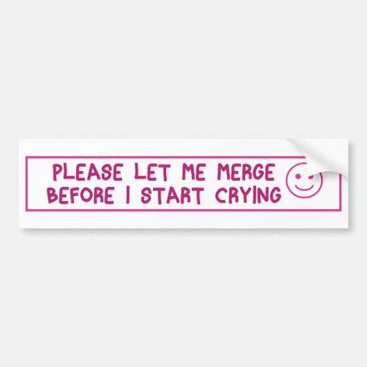 lass mir bitte vorbeiweinen, Aesthet Autoaufkleber (Vorne)