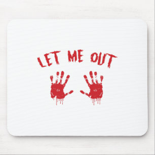 Lass mir blutige Hand drucken schwangere Halloween Mousepad
