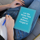 Lass mir das auf, bevor ich es vergesse notizblock