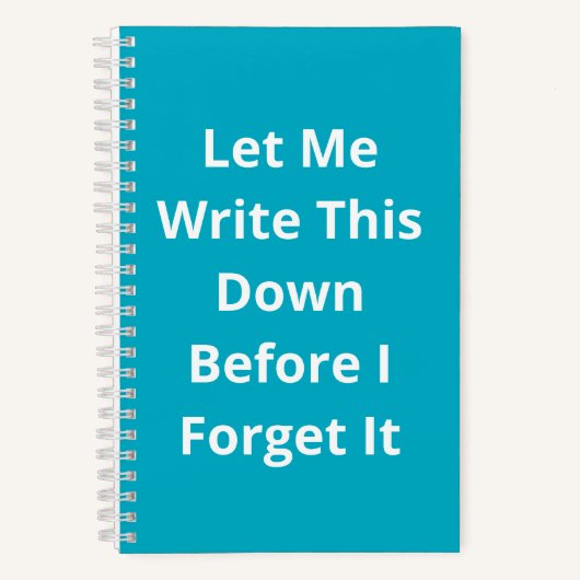 Lass mir das auf, bevor ich es vergesse notizblock (Vorderseite)