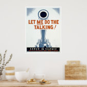 Lass mir das Gespräch! Stille Funktion - WPA Poster (Küche)