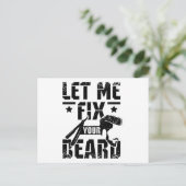 Lass mir, deinen Bart zu reparieren Postkarte (Stehend Vorderseite)
