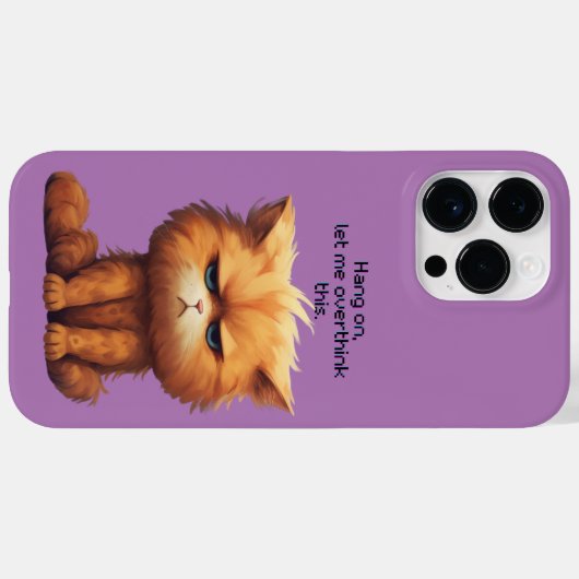 Lass mir, diese Katze zu überdenken Case-Mate iPhone Hülle (Rückseite (Horizontal))
