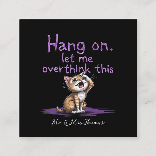 Lass mir diese lustige Einführung überdenken Quadratische Visitenkarte (Vorderseite)