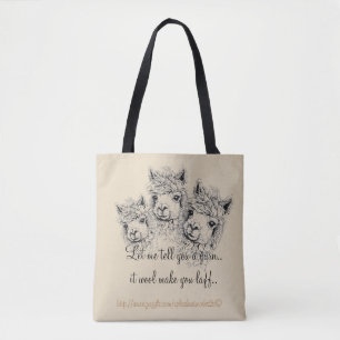 "Lass mir, dir ein Garn zu erzählen." Tasche