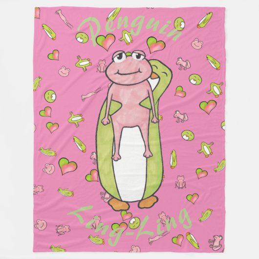 Lass mir, dir meinen Frosch zu zeigen! Fleecedecke (Vorderseite)