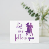 Lass mir, dir zu folgen postkarte (Stehend Vorderseite)