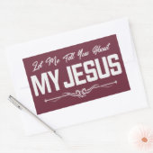 Lass mir erzähle von meinem Jesus - Christlich Rechteckiger Aufkleber (Umschlag)