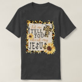 Lass mir erzähle von meinem Jesus Leopard Sonnenbl T-Shirt (Design vorne)