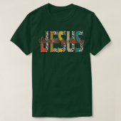 Lass mir erzählen Sie von meinem Jesus Leopard Vin T-Shirt (Design vorne)