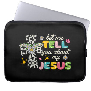 Lass mir erzählen von meinem Jesus Groovy Christli Laptopschutzhülle