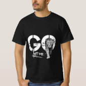 Lass mir GO Leopard schwarzer moderner T - Shirt (Vorderseite)