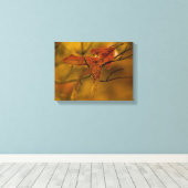 Lass mir Herbstblätter in goldenen Farbtönen zu fa Leinwanddruck (Insitu (Holzboden))