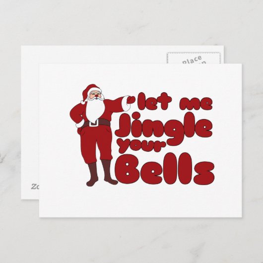 Lass mir Jingle your Bells Postkarte (Vorne/Hinten)