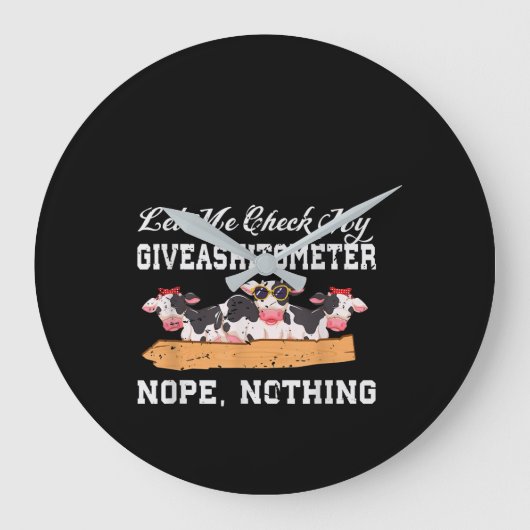 Lass mir Karo mein Giveashitometer Nope, Nichts Ku Große Wanduhr (Vorderseite)