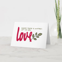 Lass mir Liebe Dankeskarte